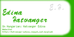 edina hatvanger business card